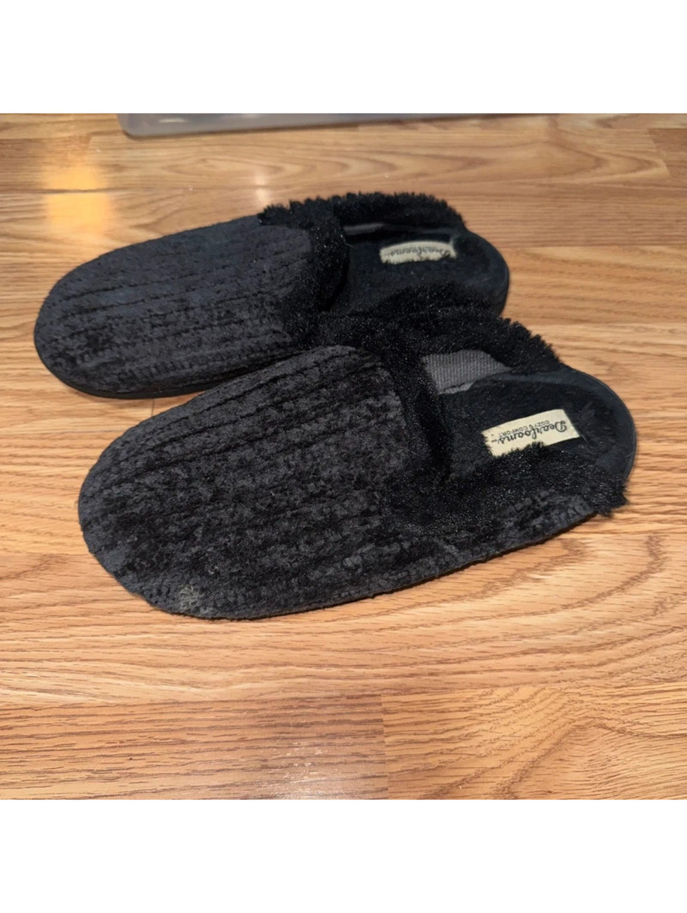 Dearfoams Cozy Comfort Women's Rib Knit Chenille Scuff Slippers 7-8